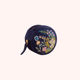 Powder Scandi Round Jewellery Box In Navy Floral
