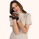 Powder Winter Moth Wrist Warmers In Chocolate