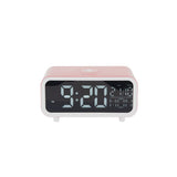 Present Time Alarm Clock Chunky LED w. Phone Charger in Rose