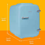 Abode Mini Fridge In Blue 4L