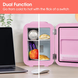 Abode Mini Fridge In Pink 4L