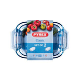 Pyrex Classic 2 Piece Medium Roaster Set