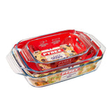 Pyrex Cookware Clear Baking dish Set of 3
