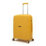 Qubed Data 64cm 4-Wheel Expandable Suitcase In Yellow