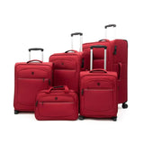 Qubed Segment 2.0 75cm 4-Wheel Expandable Suitcase In Red