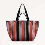 Radley Hadleigh Place Cabana Stripe Large Open Top Tote In Steel