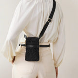 Radley Holland Park Quilt Medium Zip Around Phone Crossbody In Black