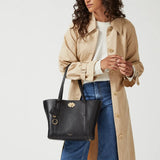 Radley Museum Street Leather Zip Top Tote Bag Black