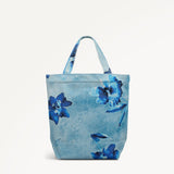 Radley Painterly Floral Small Open Top Grab in Denim
