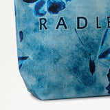 Radley Painterly Floral Small Open Top Grab in Denim