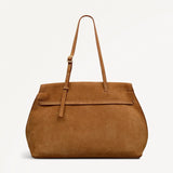 Radley The Christina Large Ziptop Shoulder in Toffee Suede
