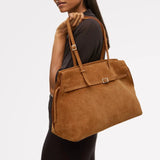 Radley The Christina Large Ziptop Shoulder in Toffee Suede