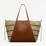 Radley The Delphine Raffia Extra Large Open Top Tote In Natural