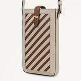 Radley Willis Street Stripe Medium Phone Crossbody in Salt