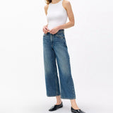 Rag & Bone Andi Ankle Wide-Leg Jeans Featherweight in Declan Blue
