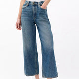 Rag & Bone Andi Ankle Wide-Leg Jeans Featherweight in Declan Blue