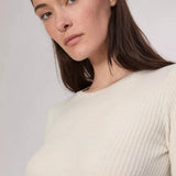 Rag & Bone Audrina Wool Crew in Off White