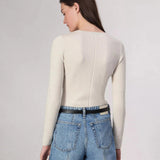 Rag & Bone Audrina Wool Crew in Off White