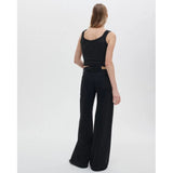 Rag & Bone Logan Wide-Leg Jeans Featherweight in Black
