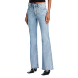 rag & bone Flexi Dahlia Mid Rise Full Length Flare Jeans In Lou