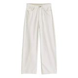 Rag & Bone Logan Wide-Leg Jeans Featherweight in Ecru