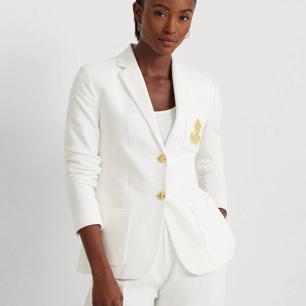 Lauren Ralph Lauren Bullion Jacquard Blazer in White