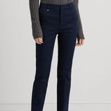 Lauren Ralph Lauren Double-Faced Stretch Cotton Trouser In Lauren Navy