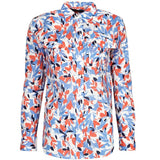 Lauren Ralph Lauren Courtenay-long Sleeve-button Front Shirt In Multi