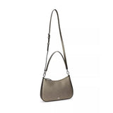 Lauren Ralph Lauren Danni 26 Leather Shoulder Bag In Pewter