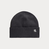Lauren Ralph Lauren Logo-Embellished Knit Beanie in Black