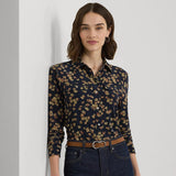 Lauren Ralph Lauren Long Sleeve Cardigan in Navy Multi