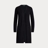 Lauren Ralph Lauren Long-sleeve Cotton Blend Cardigan In Black