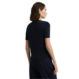 Lauren Ralph Lauren Monogram Jacquard Short-sleeve Jumper in Navy