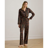 Lauren Ralph Lauren Paisley Cotton-Blend Sateen Sleep Set in Black Paisley