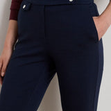 Lauren Ralph Lauren Ponte Ankle Trouser In Lauren Navy