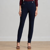 Lauren Ralph Lauren Ponte Ankle Trouser In Lauren Navy