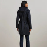 Lauren Ralph Lauren Reversible Hooded Anorak In Navy / Birch Tan