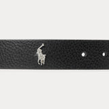 Polo Ralph Lauren Tumbled Leather belt in Black