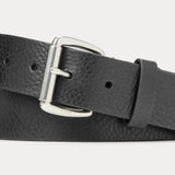 Polo Ralph Lauren Tumbled Leather belt in Black