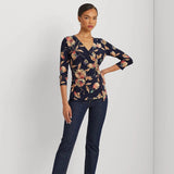 Lauren Ralph Lauren Floral Stretch Jersey Top