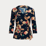 Lauren Ralph Lauren Floral Stretch Jersey Top