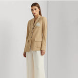 Lauren Ralph Lauren Bullion Stretch Cotton Pique Blazer