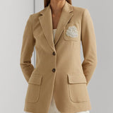 Lauren Ralph Lauren Bullion Stretch Cotton Pique Blazer
