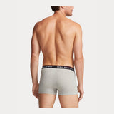 Ralph Lauren Classic Stretch-Cotton Trunk 3-Pack in Grey/Red/Blk