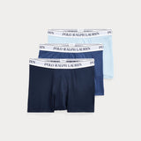 Polo Ralph Lauren Classic Stretch-Cotton Trunk 3-Pack in Navy/Lt Navy/Elt