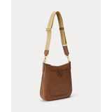 Ralph Lauren Pebbled Leather Large Cameryn Crossbody In Tan