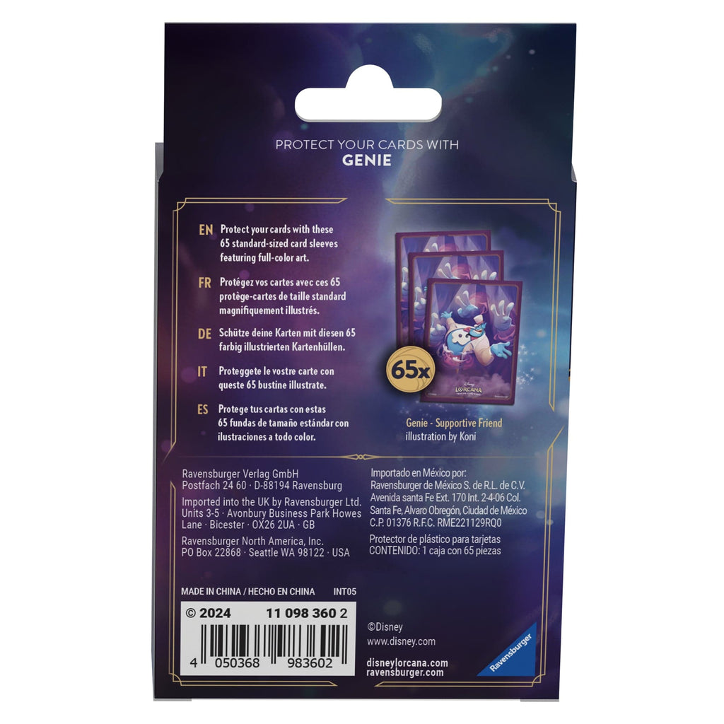 Disney Lorcana TCG Ursula's Return Set 4 - Genie 65 Card Sleeves Disney Lorcana TCG Ursula's Return Set 4 - Genie 65 Card Sleeves