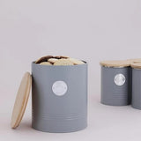 Typhoon Living Cookie Storage Jar 3.4 Litres with Bamboo Lid In Grey
