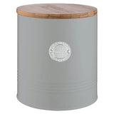 Typhoon Living Cookie Storage Jar 3.4 Litres with Bamboo Lid In Grey