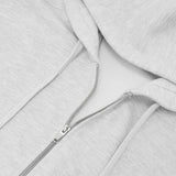 Reiss Zip Through Hoody In Grey Malange